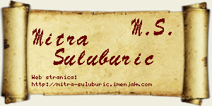 Mitra Šuluburić vizit kartica
